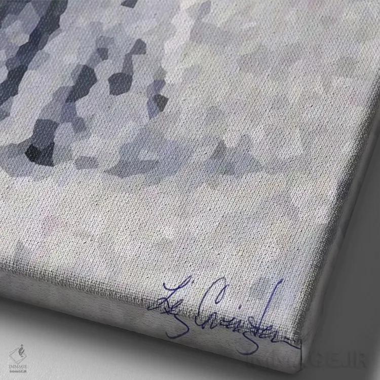 تابلو دکوراتیو ملکه آفریقایی اثر لیز کاوینگتون - نمای نزدیک بافت بوم