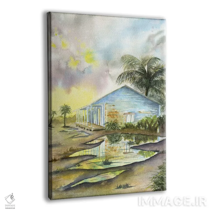 تابلو دکوراتیو غروب کارائیب اثر لیز کاوینگتون - نمای پرسپکتیو محصول