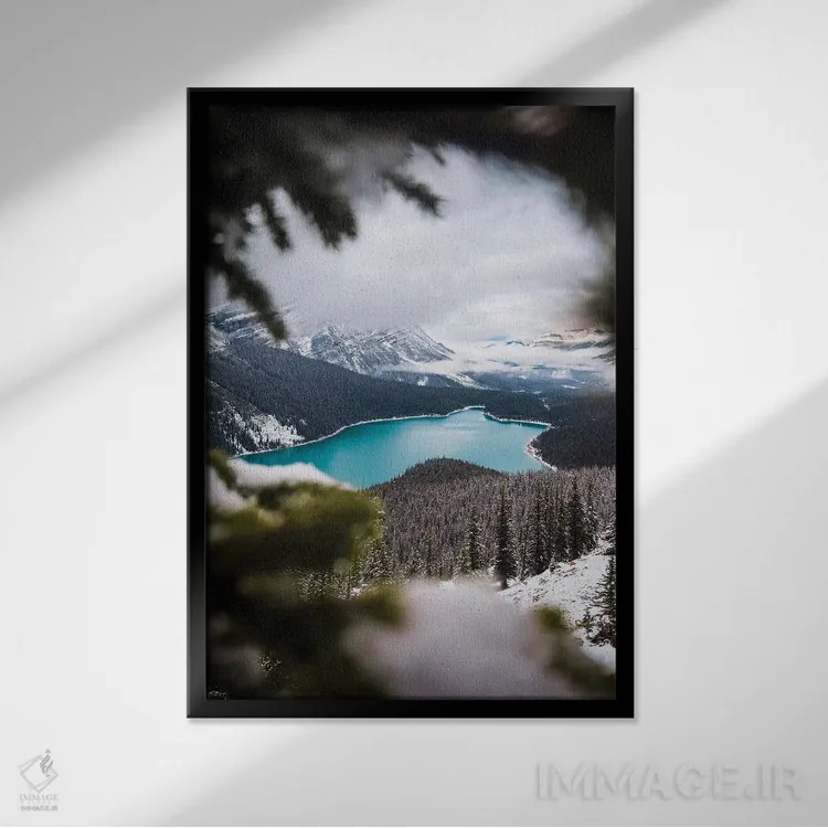 تابلو دکوراتیو میان درختان اثر لوکاس مور - نمای قابدار مشکی