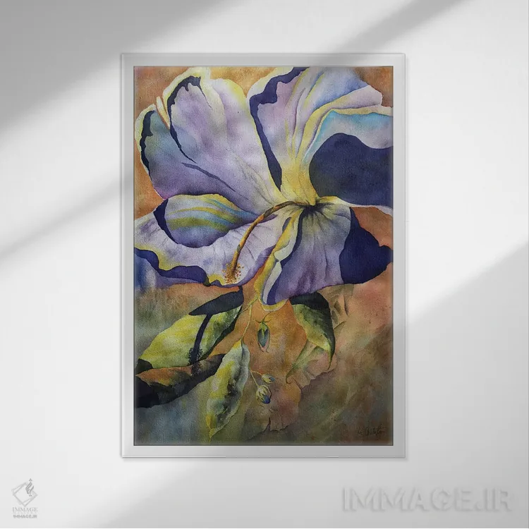 تابلو دکوراتیو شکوفه اثر لیز کاوینگتون - نمای قابدار سفید