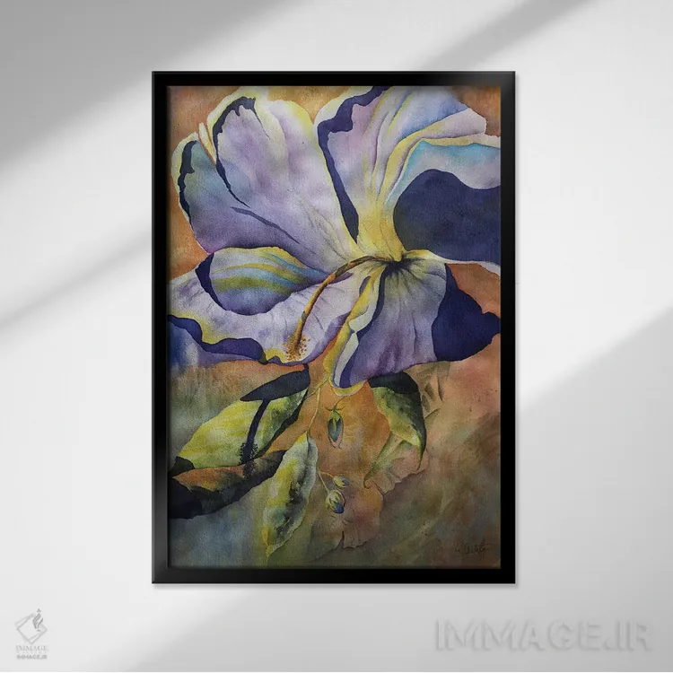 تابلو دکوراتیو شکوفه اثر لیز کاوینگتون - نمای قابدار مشکی