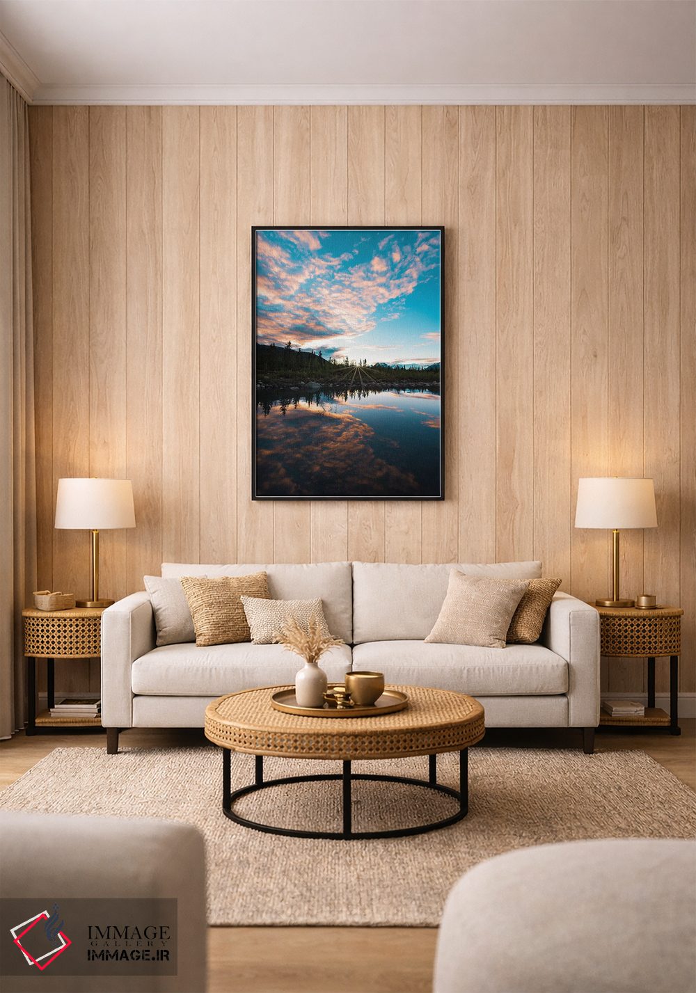 تابلو دکوراتیو انعکاس غروب اثر لوکاس مور - D1B
