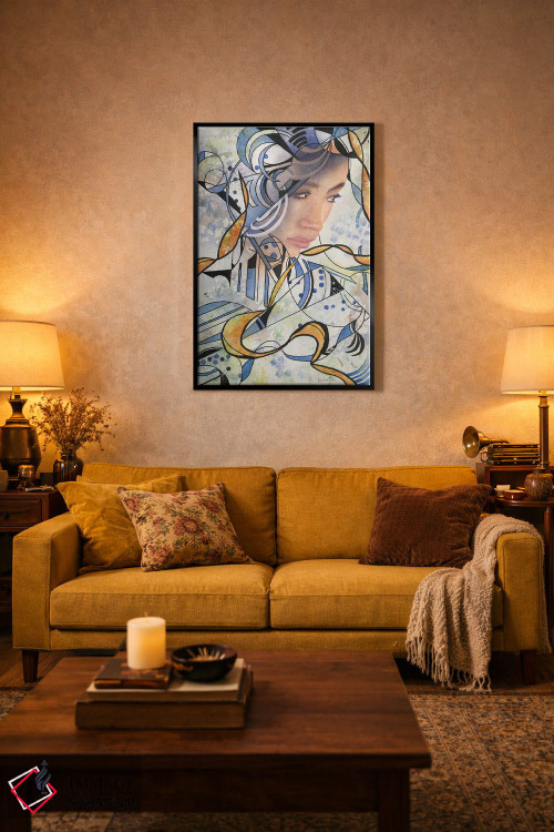 تابلو انتزاعی زن انتزاعی ۲ اثر لیز کاوینگتون - D4B