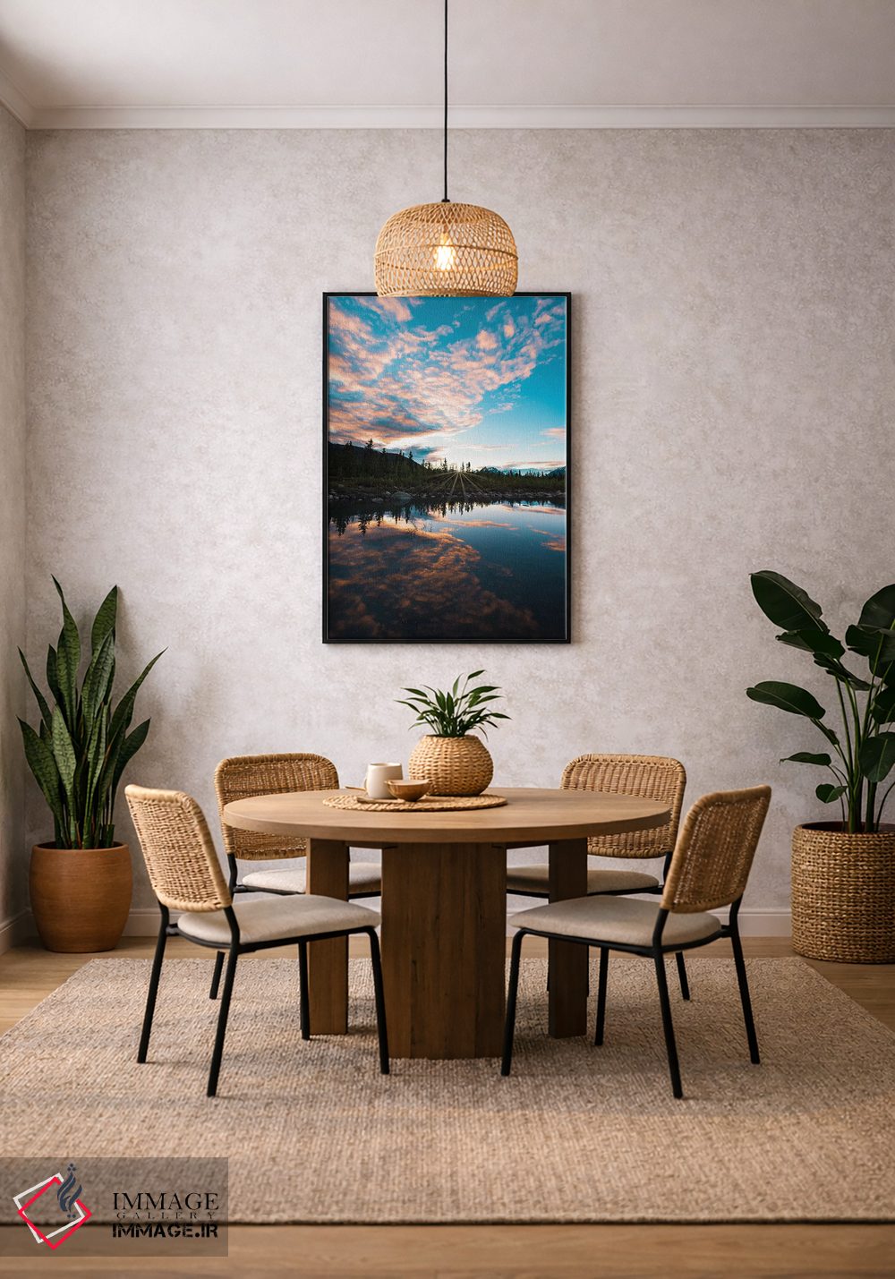 تابلو دکوراتیو انعکاس غروب اثر لوکاس مور - D4B