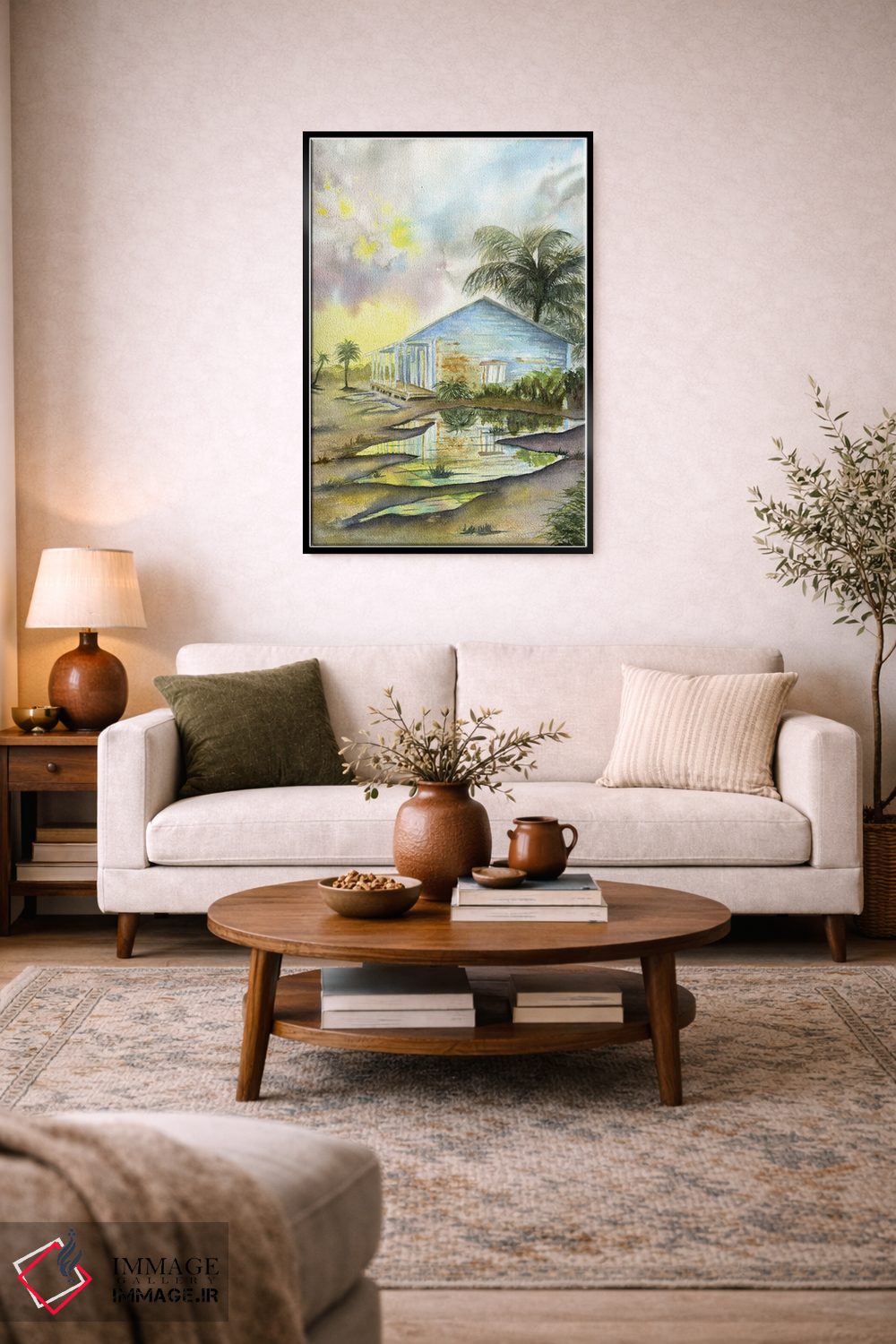 تابلو دکوراتیو غروب کارائیب اثر لیز کاوینگتون - D2B