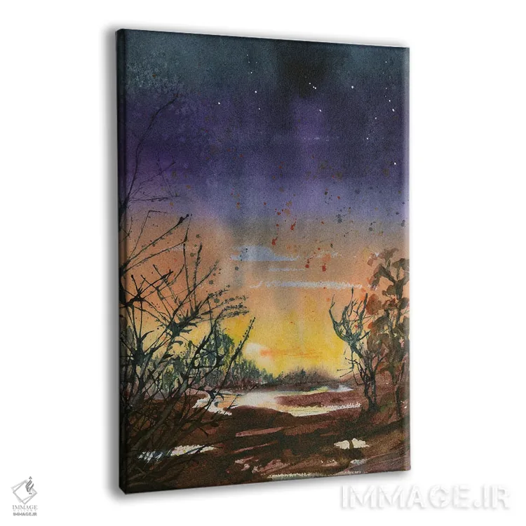 تابلو دکوراتیو غروب کویر اثر لیز کاوینگتون - نمای پرسپکتیو محصول