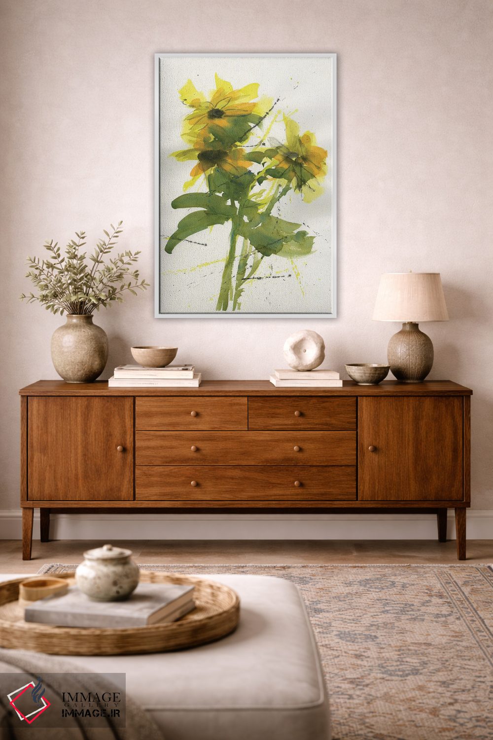 تابلو انتزاعی میناها اثر لیز کاوینگتون - D3W