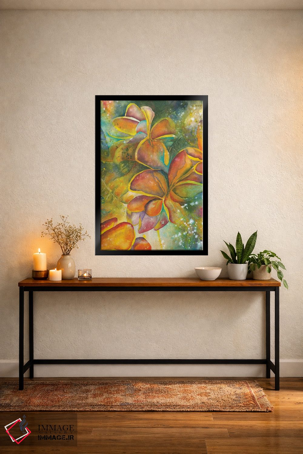 تابلو دکوراتیو رقصیدن با پلومریا اثر لیز کاوینگتون - D6B