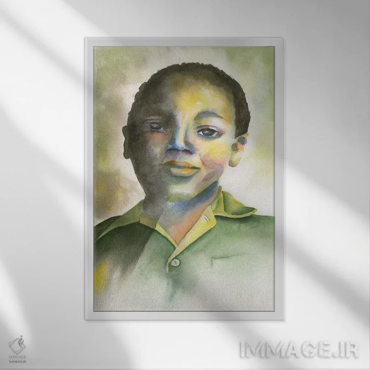 تابلو دکوراتیو غول مهربان اثر لیز کاوینگتون - نمای قابدار سفید