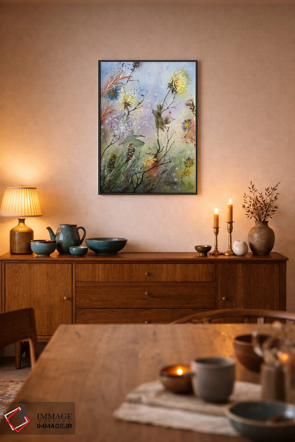 تابلو دکوراتیو قاصدک ها و خارها اثر لیز کاوینگتون - D6B