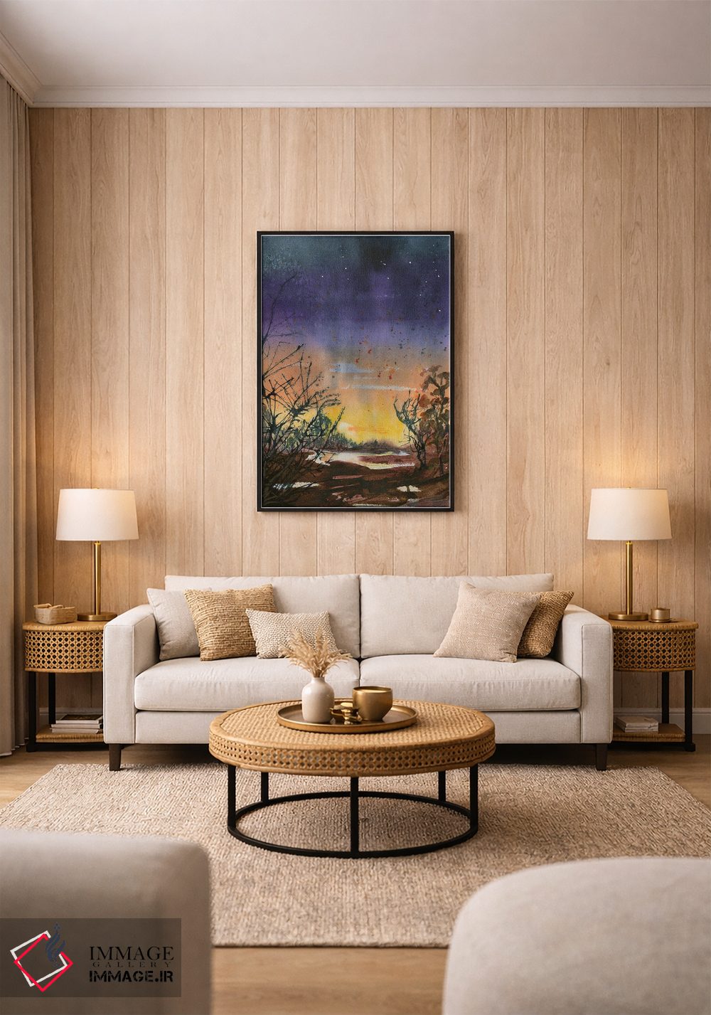 تابلو دکوراتیو غروب کویر اثر لیز کاوینگتون - D2B