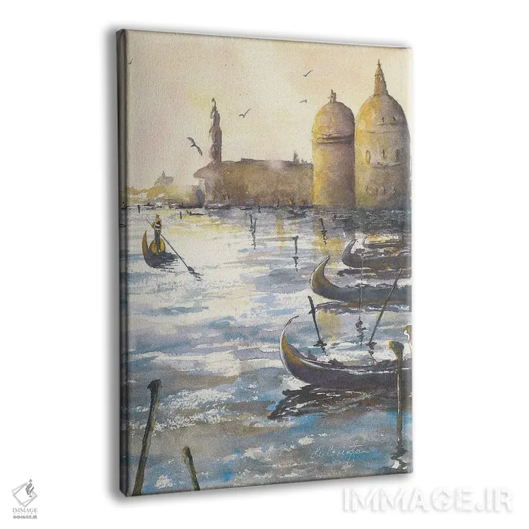 تابلو دکوراتیو گوندولاها در شامگاه اثر لیز کاوینگتون - نمای پرسپکتیو محصول