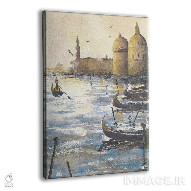 تابلو دکوراتیو گوندولاها در شامگاه اثر لیز کاوینگتون - نمای پرسپکتیو محصول