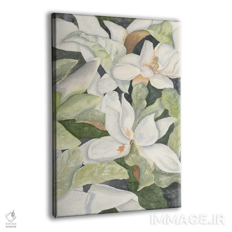 تابلو دکوراتیو ماگنولیاها اثر لیز کاوینگتون - نمای پرسپکتیو محصول