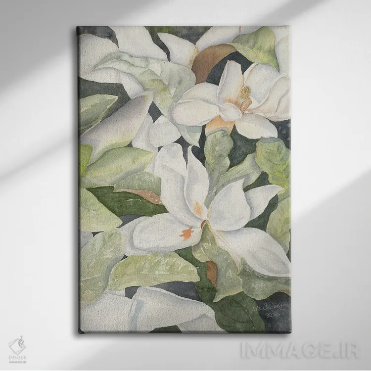 تابلو دکوراتیو ماگنولیاها اثر لیز کاوینگتون - نمای روبهرو روی دیوار