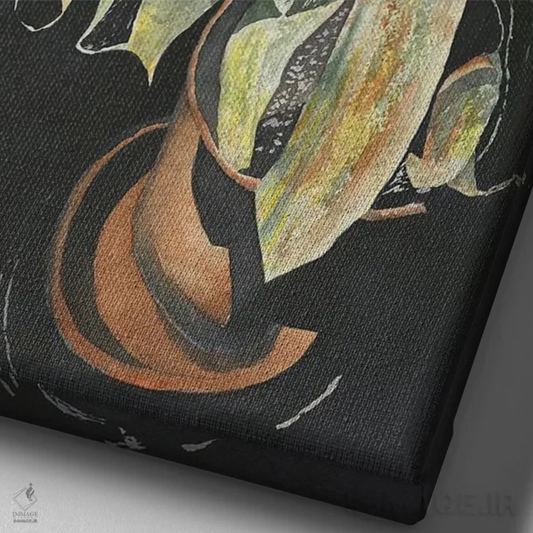 تابلو دکوراتیو نورافشانی اثر لیز کاوینگتون - نمای نزدیک بافت بوم