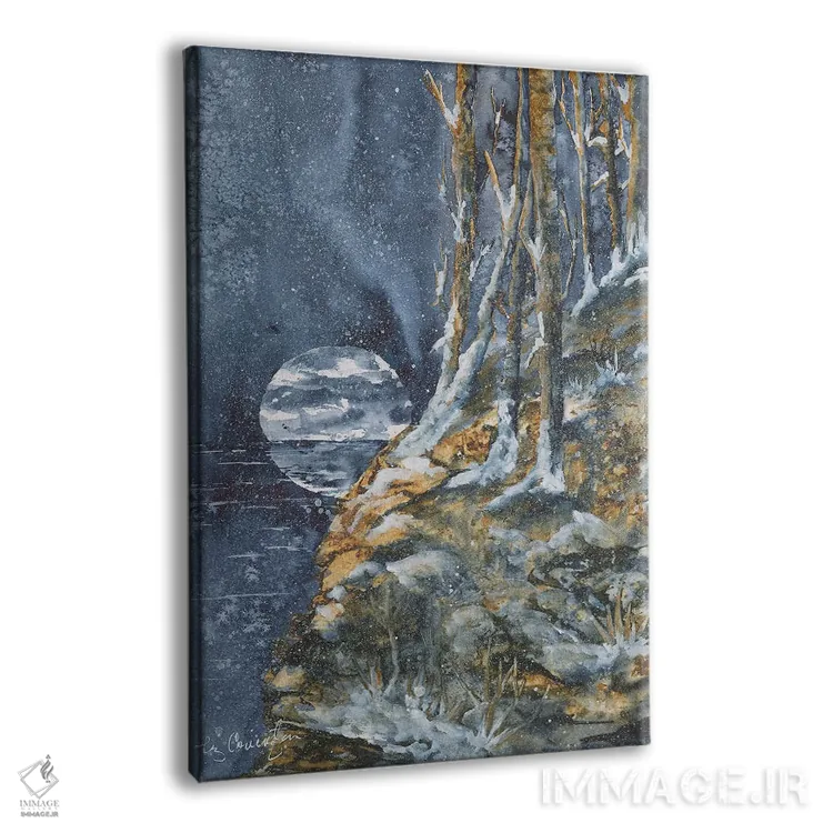 تابلو دکوراتیو بوران شبانه اثر لیز کاوینگتون - نمای پرسپکتیو محصول
