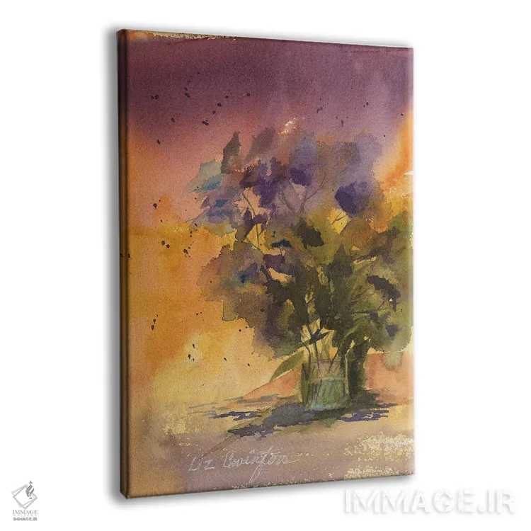 تابلو دکوراتیو بنفشه ها اثر لیز کاوینگتون - نمای پرسپکتیو محصول