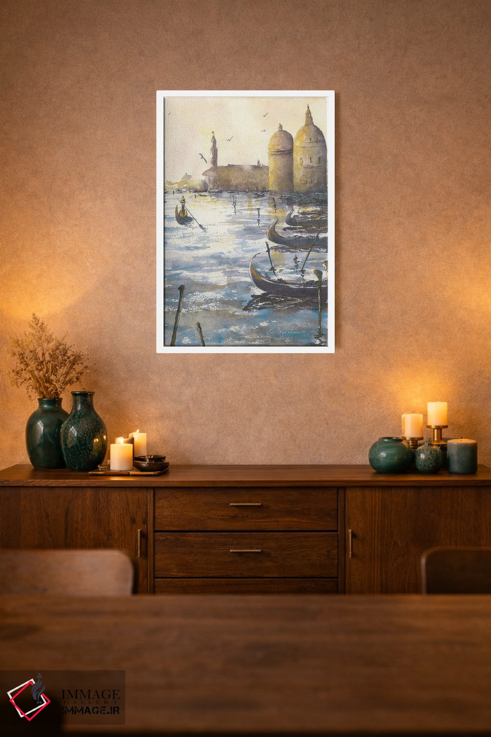 تابلو دکوراتیو گوندولاها در شامگاه اثر لیز کاوینگتون - D1W