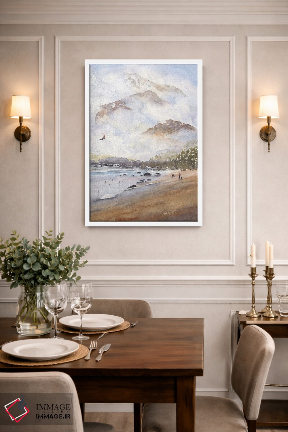 تابلو انتزاعی چشم انداز کوهستانی اثر لیز کاوینگتون - D1W