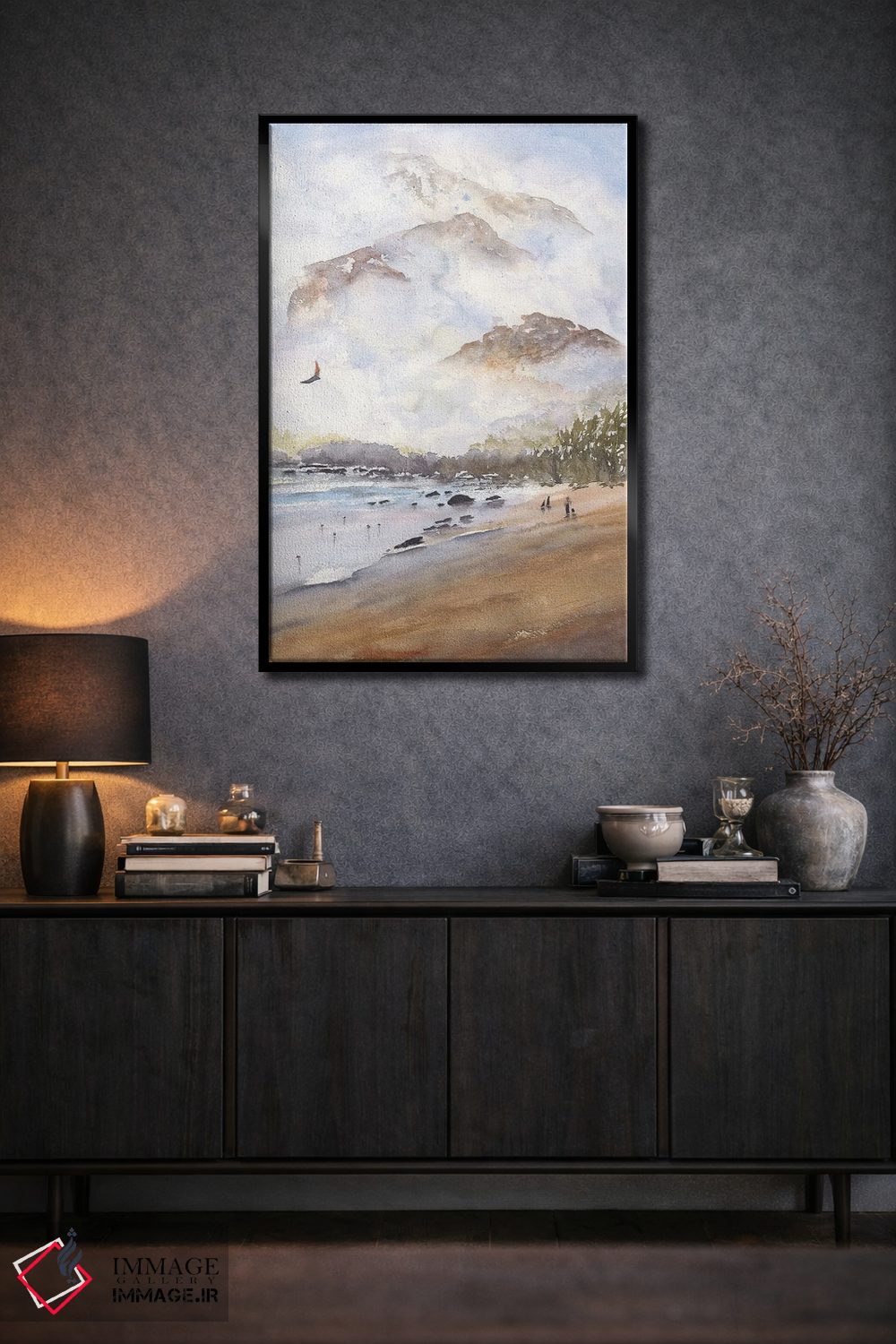 تابلو انتزاعی چشم انداز کوهستانی اثر لیز کاوینگتون - D3B