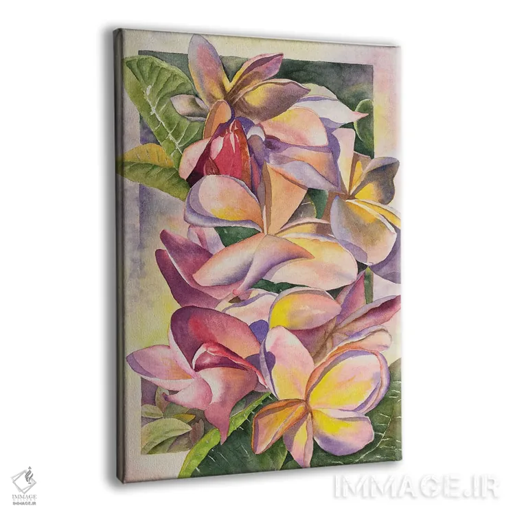 تابلو دکوراتیو پلومریا اثر لیز کاوینگتون - نمای پرسپکتیو محصول