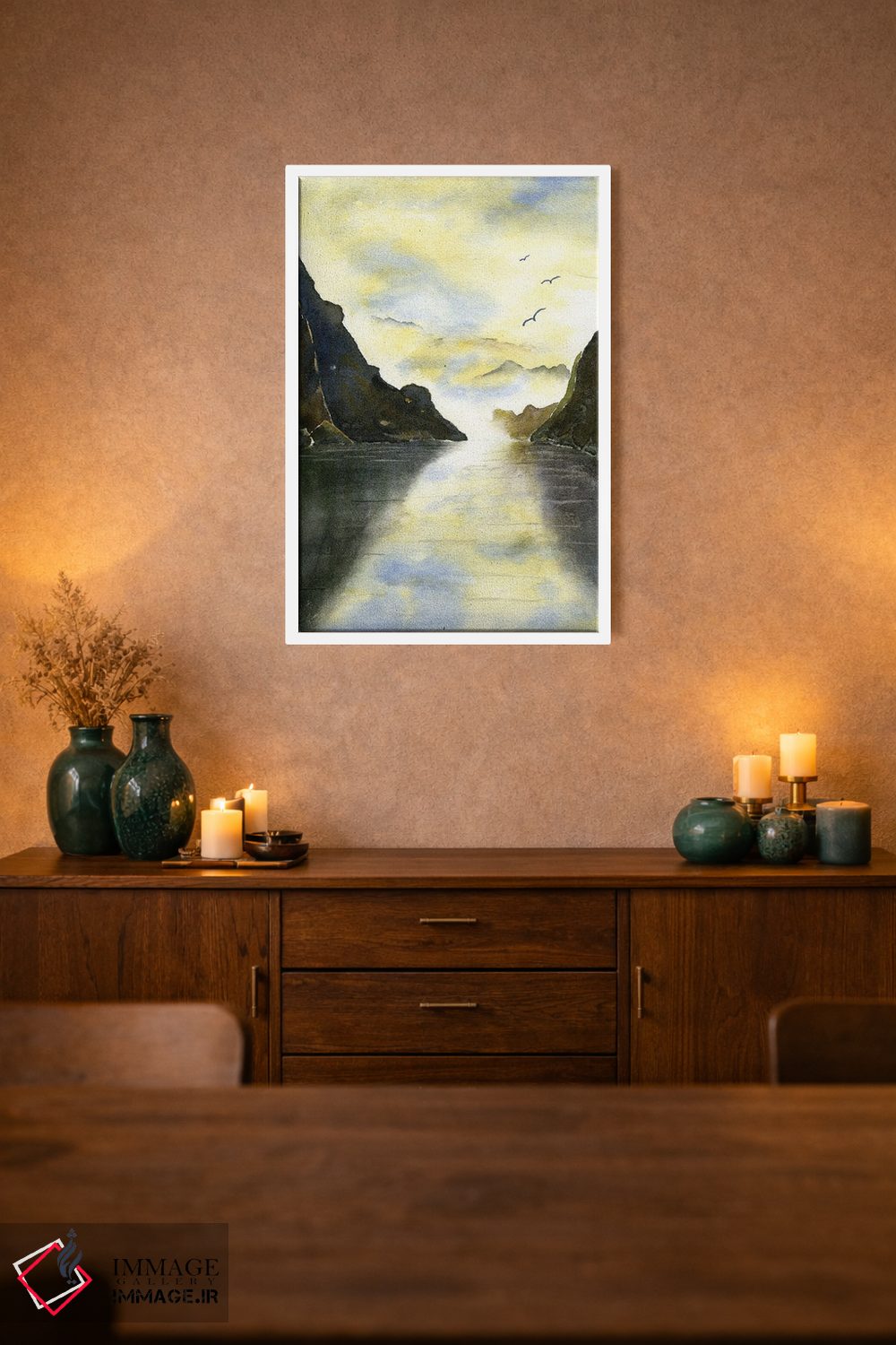 تابلو دکوراتیو فیورد نروژی اثر لیز کاوینگتون - D1W