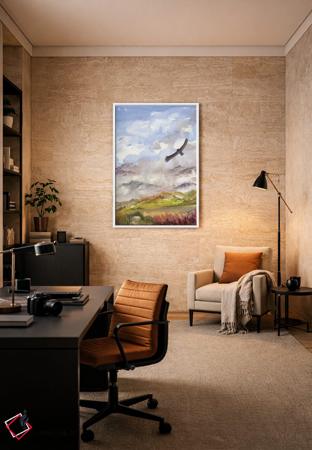 تابلو انتزاعی شکار برای طعمه اثر لیز کاوینگتون - D5W