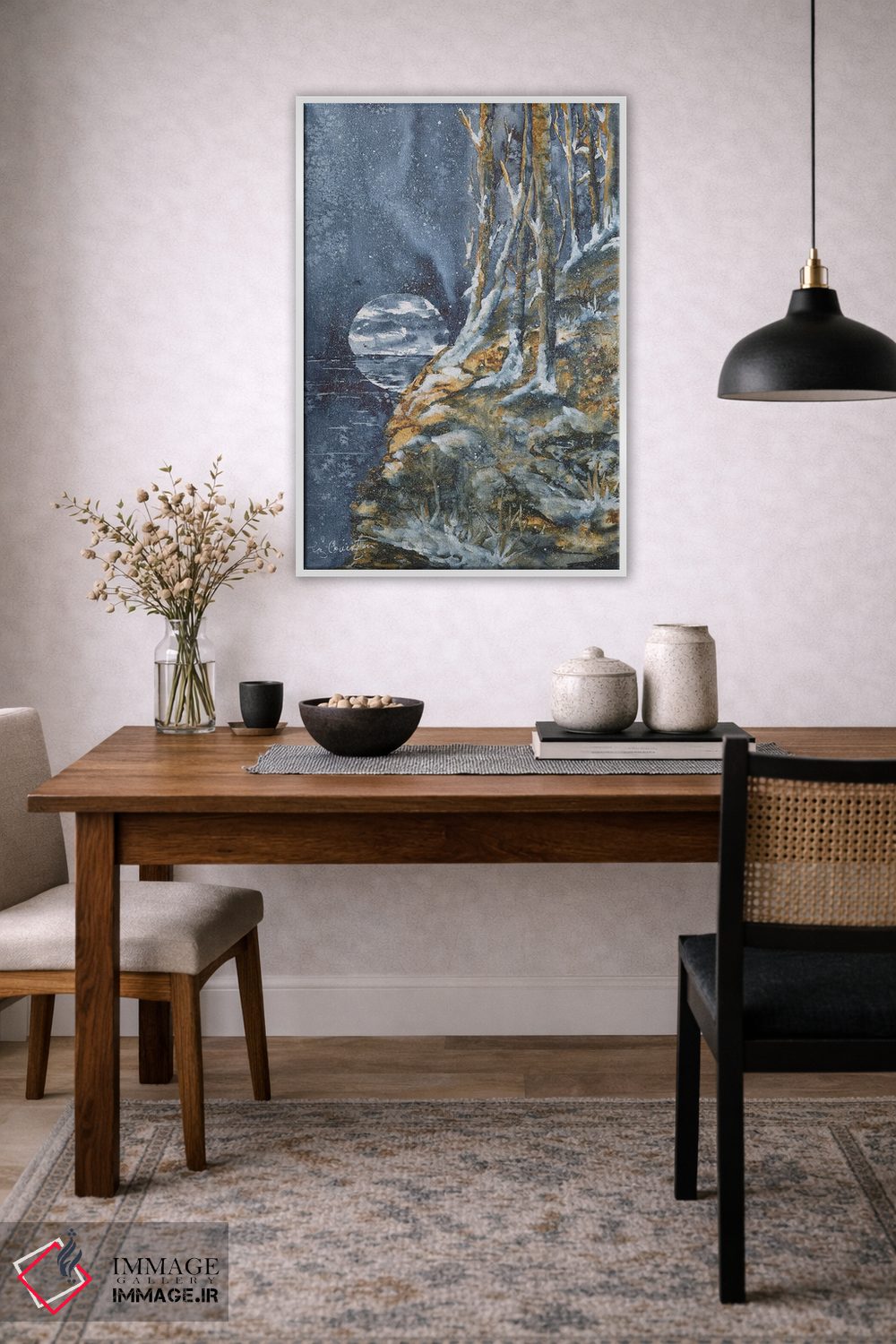 تابلو دکوراتیو بوران شبانه اثر لیز کاوینگتون - D4W