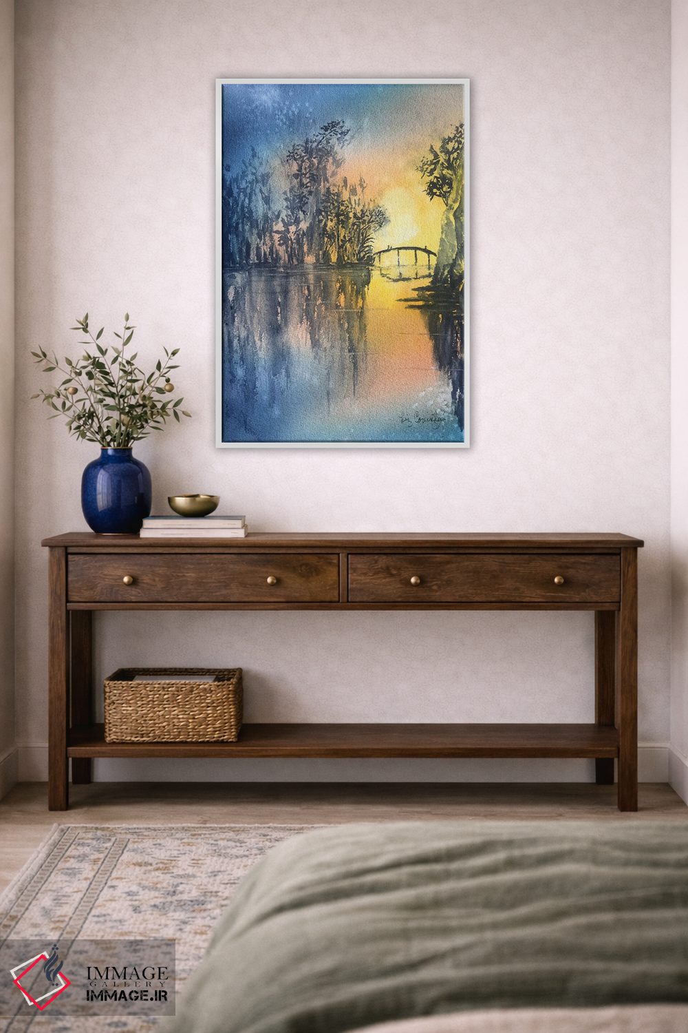 تابلو انتزاعی غروب آرام اثر لیز کاوینگتون - D4W