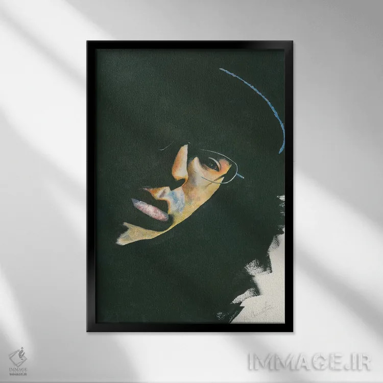 تابلو دکوراتیو انعکاس اثر لیز کاوینگتون - نمای قابدار مشکی