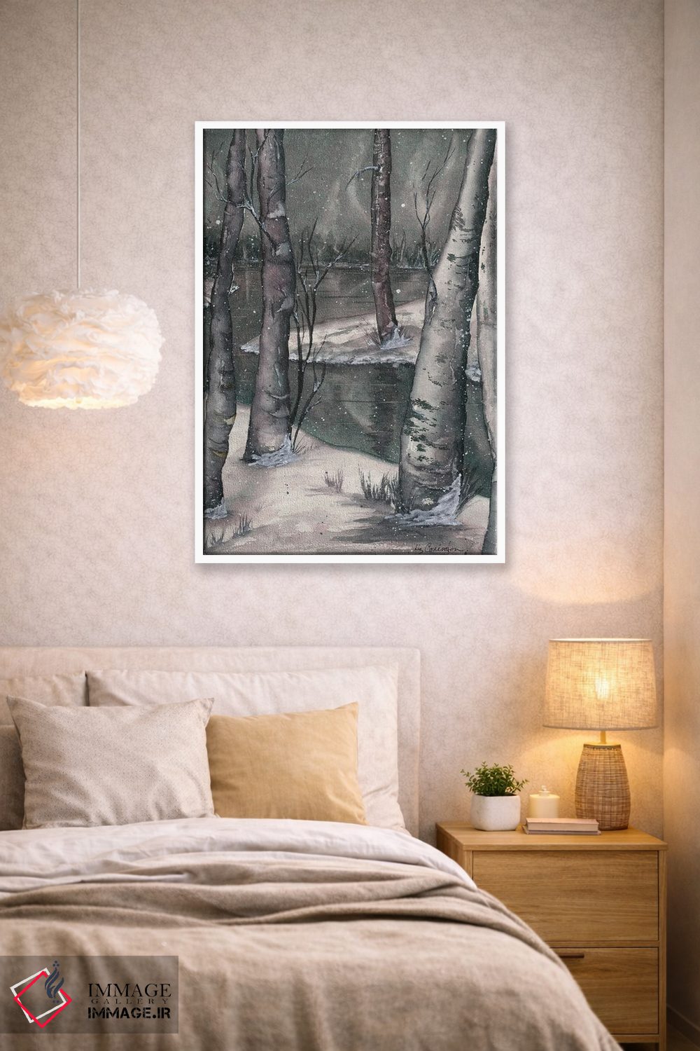 تابلو دکوراتیو شب برفی اثر لیز کاوینگتون - D1W