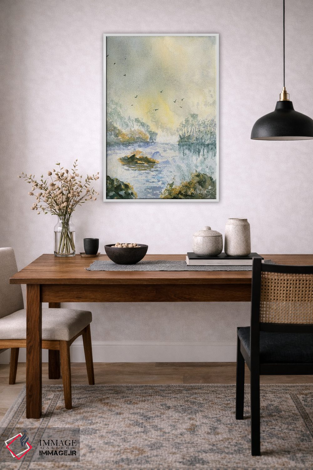 تابلو انتزاعی تهدید باران اثر لیز کاوینگتون - D4W