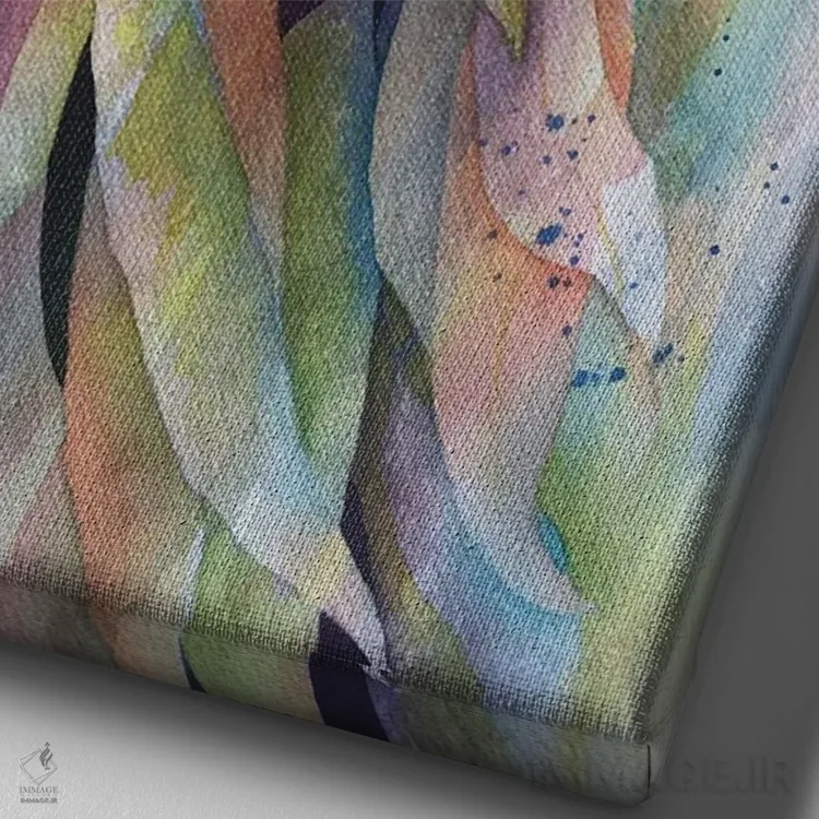 تابلو دکوراتیو میان درختان اکالیپتوس اثر لیز کاوینگتون - نمای نزدیک بافت بوم