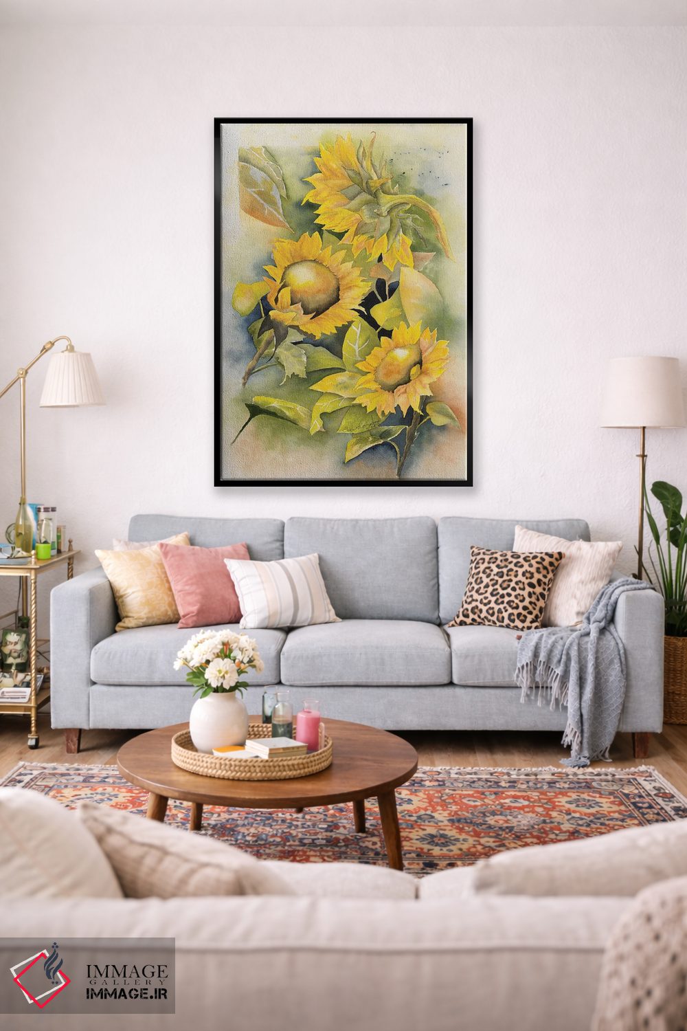 تابلو دکوراتیو گل های آفتابگردان اثر لیز کاوینگتون - D1B