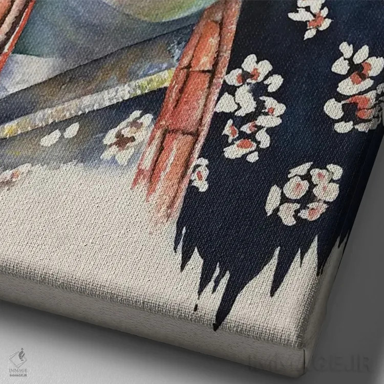 تابلو دکوراتیو رئیس اثر لیز کاوینگتون - نمای نزدیک بافت بوم