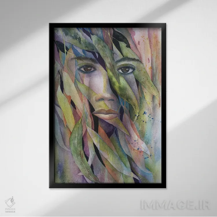 تابلو دکوراتیو میان درختان اکالیپتوس اثر لیز کاوینگتون - نمای قابدار مشکی