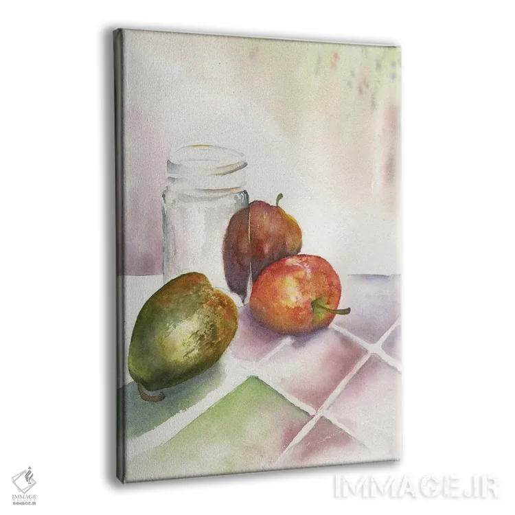 تابلو دکوراتیو دو سیب و یک گلابی اثر لیز کاوینگتون - نمای پرسپکتیو محصول