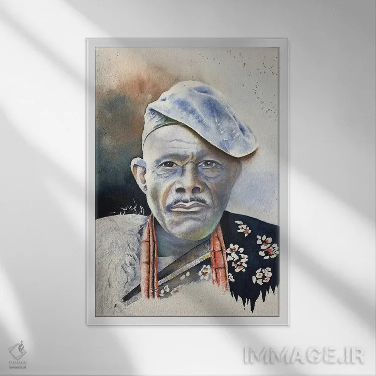 تابلو دکوراتیو رئیس اثر لیز کاوینگتون - نمای قابدار سفید