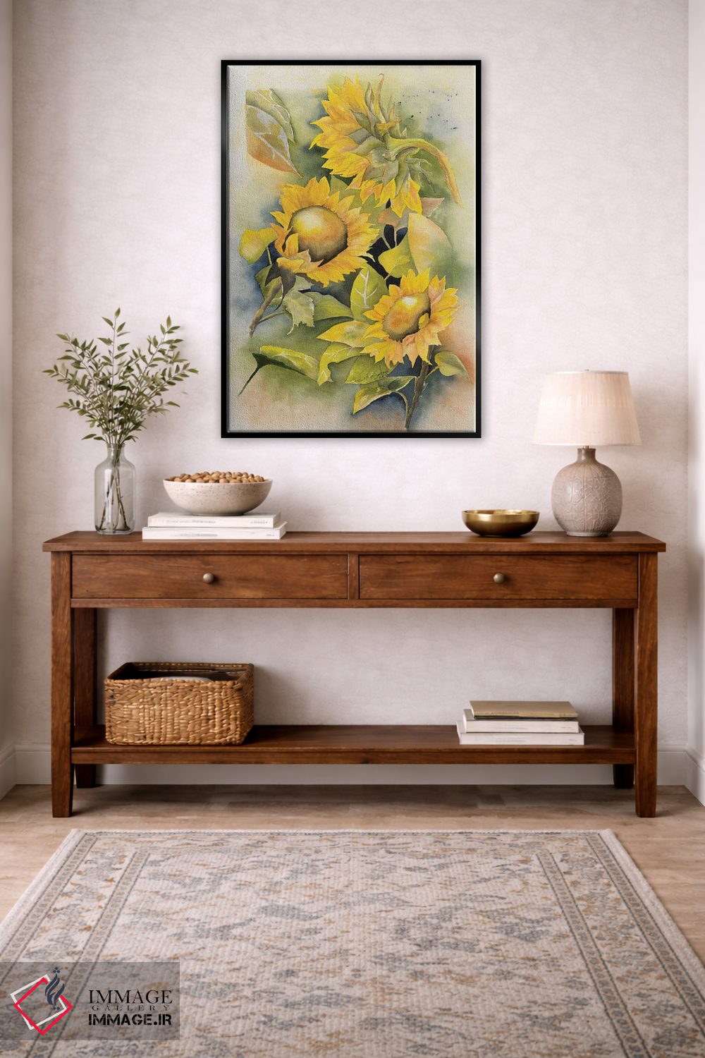 تابلو دکوراتیو گل های آفتابگردان اثر لیز کاوینگتون - D3B