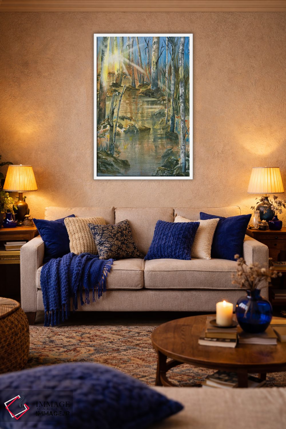 تابلو دکوراتیو غروب پرتوهای خورشید اثر لیز کاوینگتون - D2W