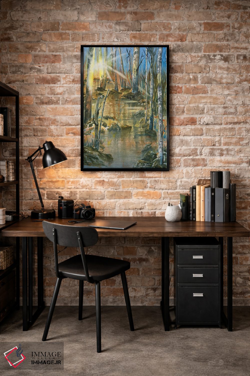 تابلو دکوراتیو غروب پرتوهای خورشید اثر لیز کاوینگتون - D4B