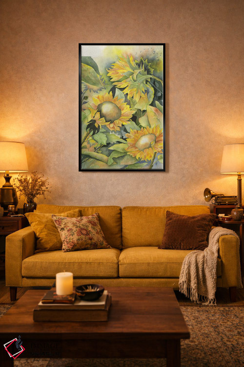 تابلو دکوراتیو گل های آفتابگردان ۲ اثر لیز کاوینگتون - D4B