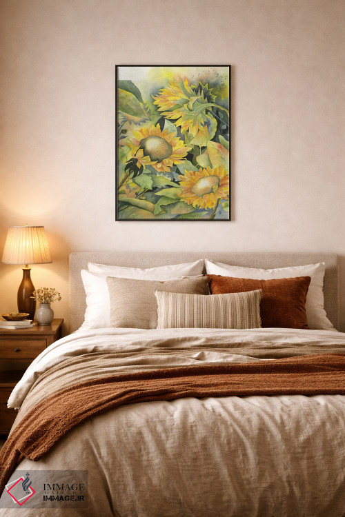 تابلو دکوراتیو گل های آفتابگردان ۲ اثر لیز کاوینگتون - D6B