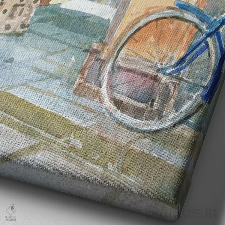 تابلو کلاسیک در شهر قدیمی بوج، ۲۰۰۳ اثر لوسی ویلیس - نمای نزدیک بافت بوم