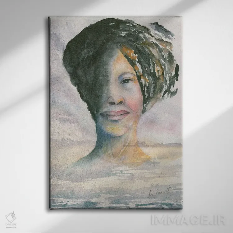 تابلو دکوراتیو زن امروزی، به سوی نور اثر لیز کاوینگتون - نمای روبهرو روی دیوار