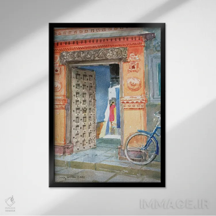 تابلو کلاسیک در شهر قدیمی بوج، ۲۰۰۳ اثر لوسی ویلیس - نمای قابدار مشکی