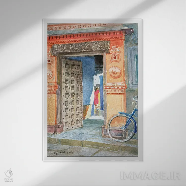 تابلو کلاسیک در شهر قدیمی بوج، ۲۰۰۳ اثر لوسی ویلیس - نمای قابدار سفید