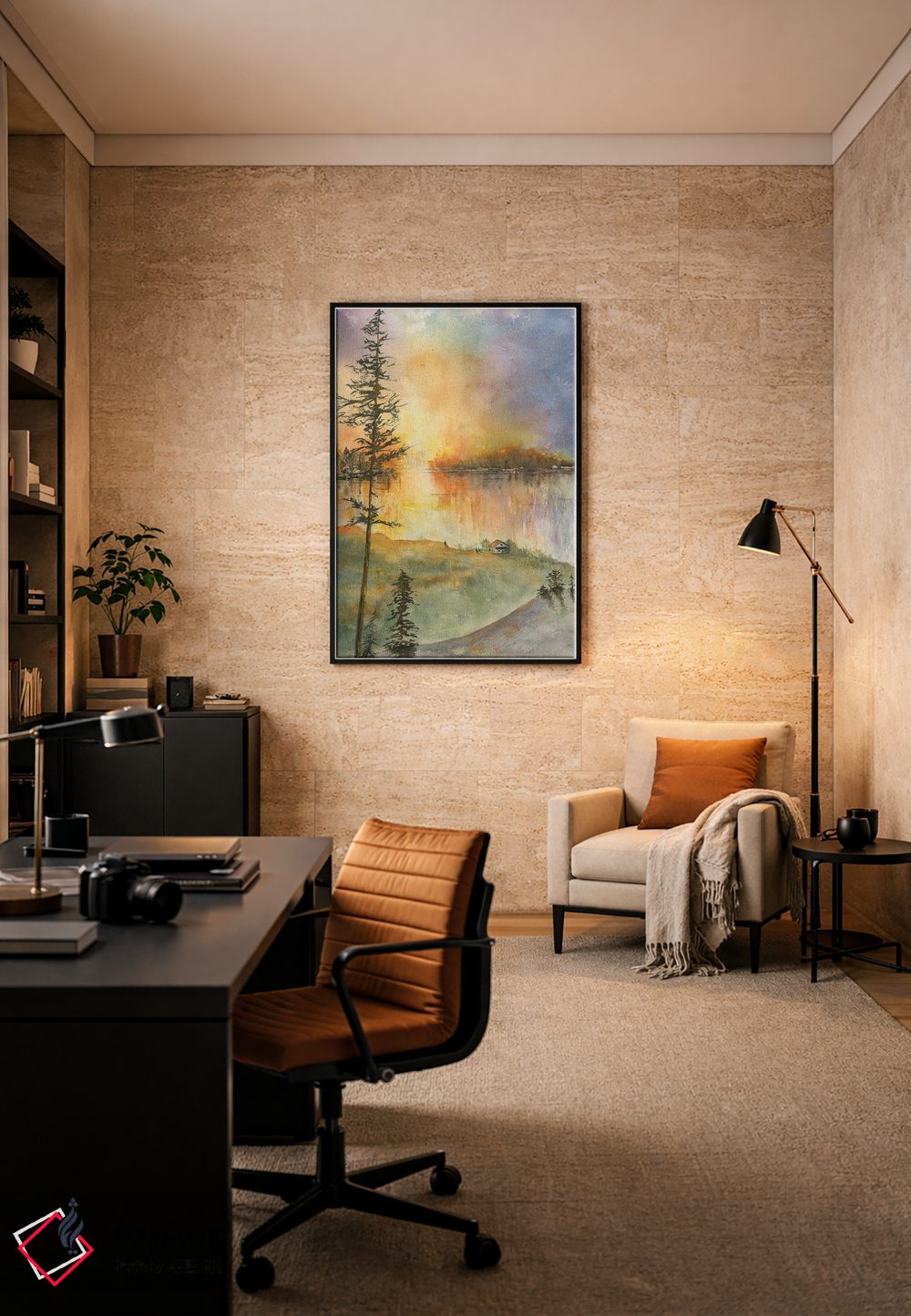 تابلو دکوراتیو آتش ترنر اثر لیز کاوینگتون - D5B