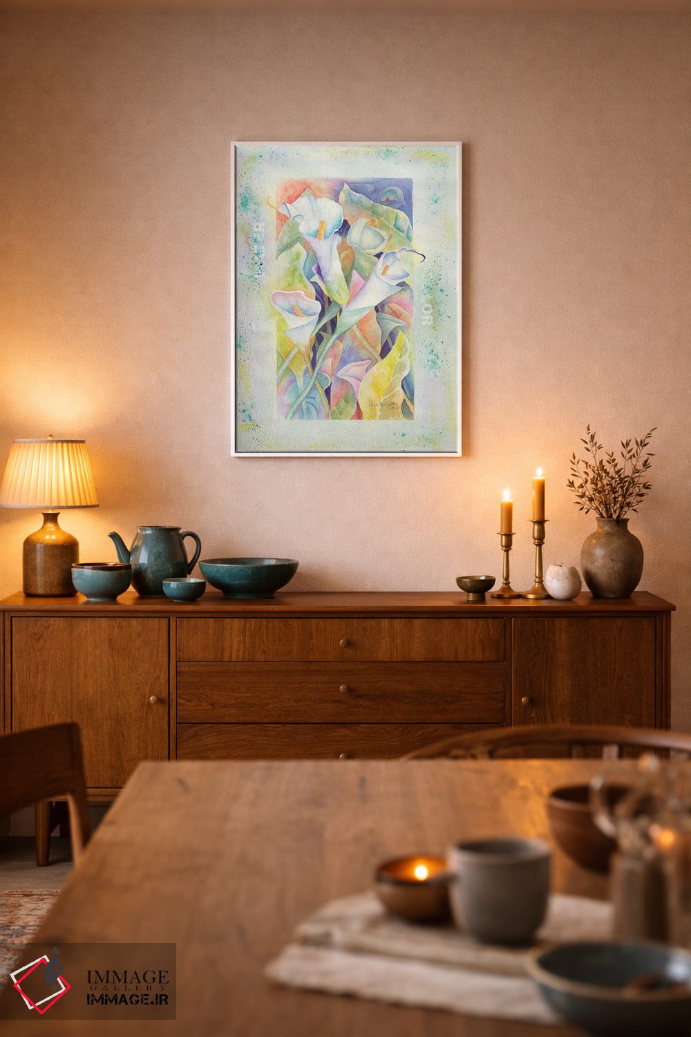 تابلو دکوراتیو کالاها با آبرنگ اثر لیز کاوینگتون - D6W